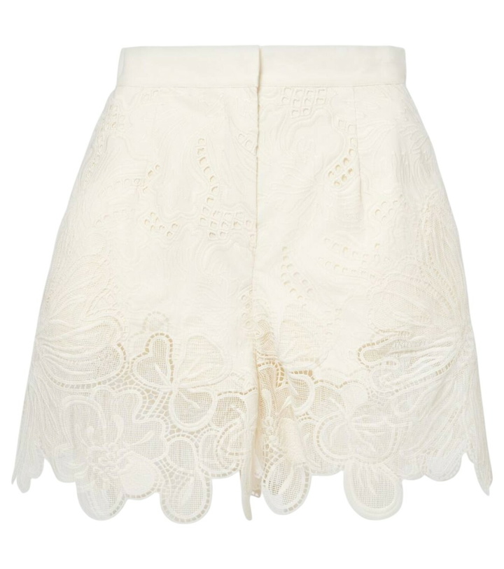 Photo: Elie Saab Embroidered broderie anglaise shorts