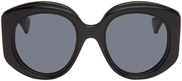 Photo: Gucci Black Oversized Round Sunglasses