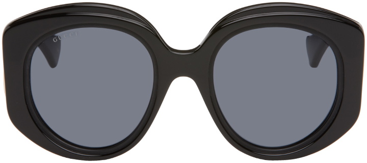 Photo: Gucci Black Oversized Round Sunglasses