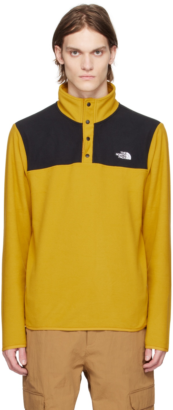 Photo: The North Face Yellow & Black Glacier Snap Sweatshirt
