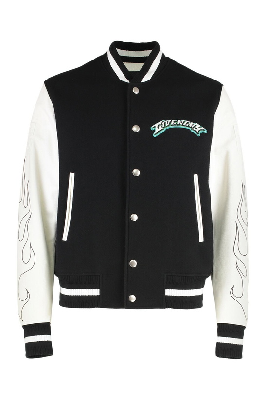 Photo: Givenchy Wool And Leather Bomber Jacket