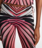 Roberto Cavalli Printed sheer flared pants