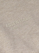 FEAR OF GOD ESSENTIALS - Logo-Appliquéd Cotton-Jersey Mock-Neck T-Shirt - Neutrals