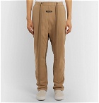 Fear of God - Tapered Nylon-Trimmed Loopback Cotton-Jersey Sweatpants - Brown