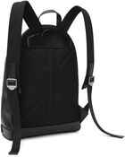 Burberry Black Leather Check Backpack