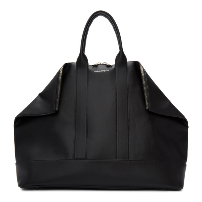 Photo: Alexander McQueen Black East West De Manta Shopper Duffle Bag