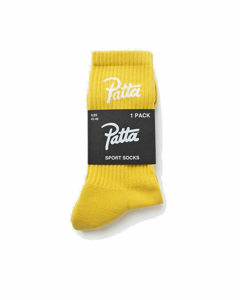 Photo: Patta Basic Sport Socks Yellow - Mens - Socks