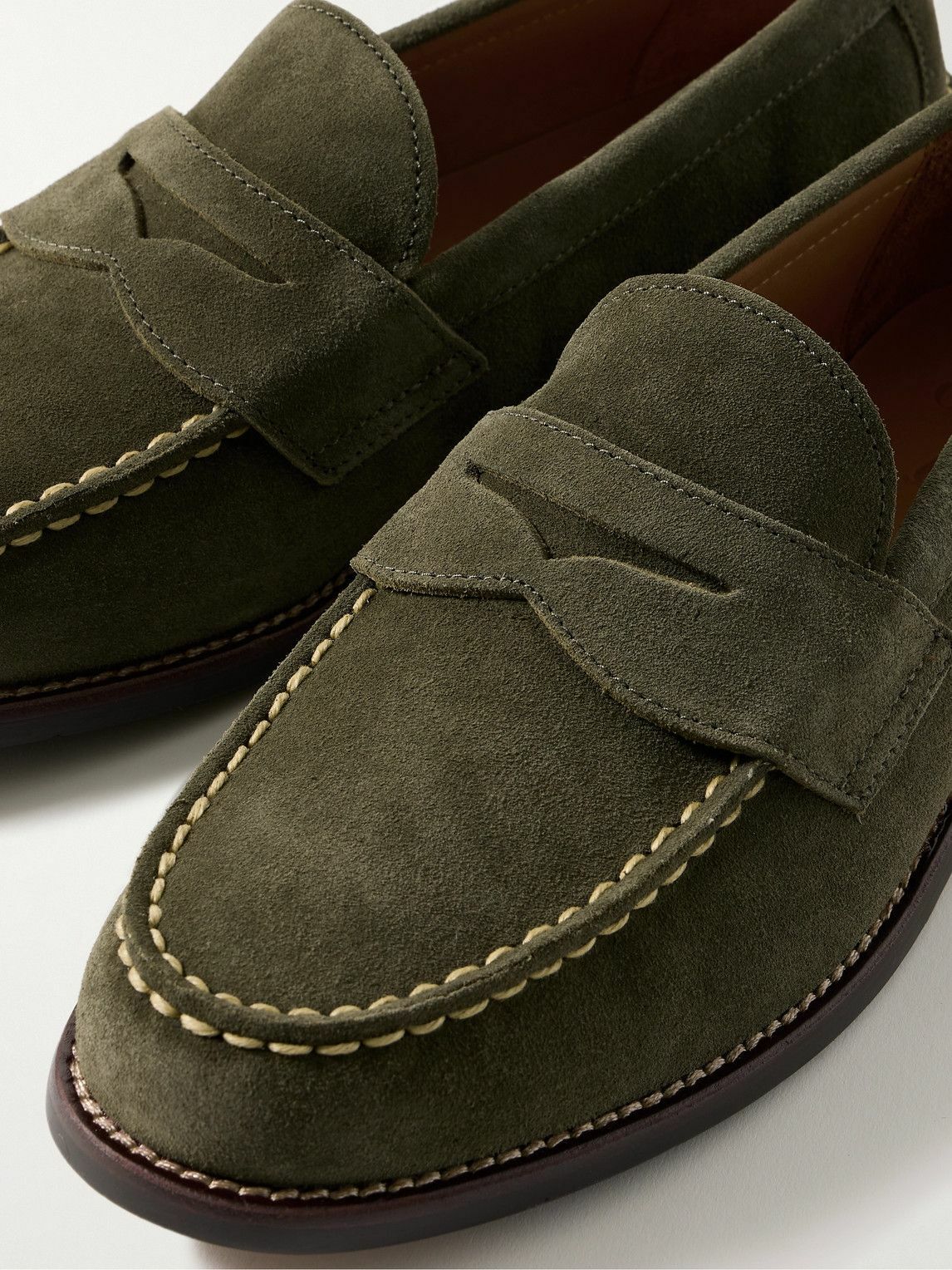Polo Ralph Lauren - Alston Suede Penny Loafers - Green Polo Ralph