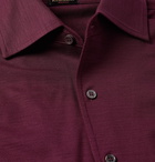 Rubinacci - Slim-Fit Wool Shirt - Burgundy