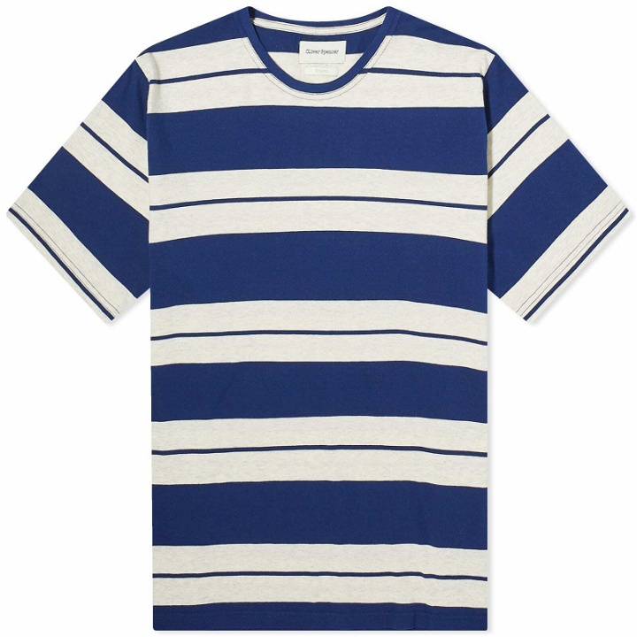 Photo: Oliver Spencer Men's Stripe Conduit T-Shirt in Navy