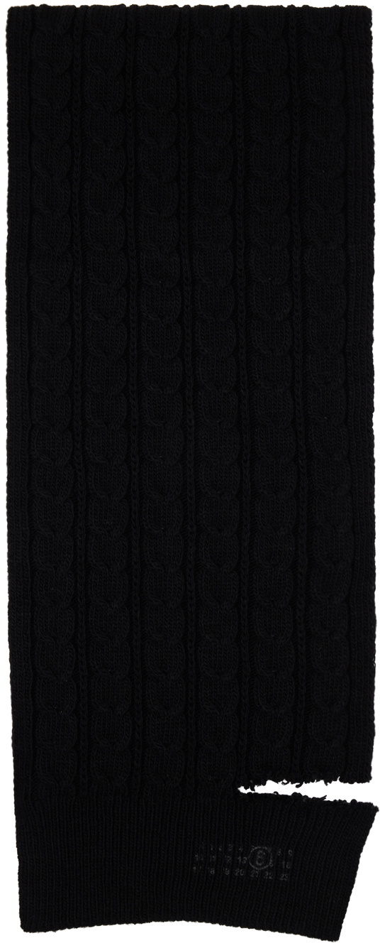 MM6 Maison Margiela Black Sliced Iconics Scarf