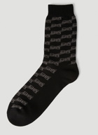 Balenciaga - BB Monogram Socks in Black