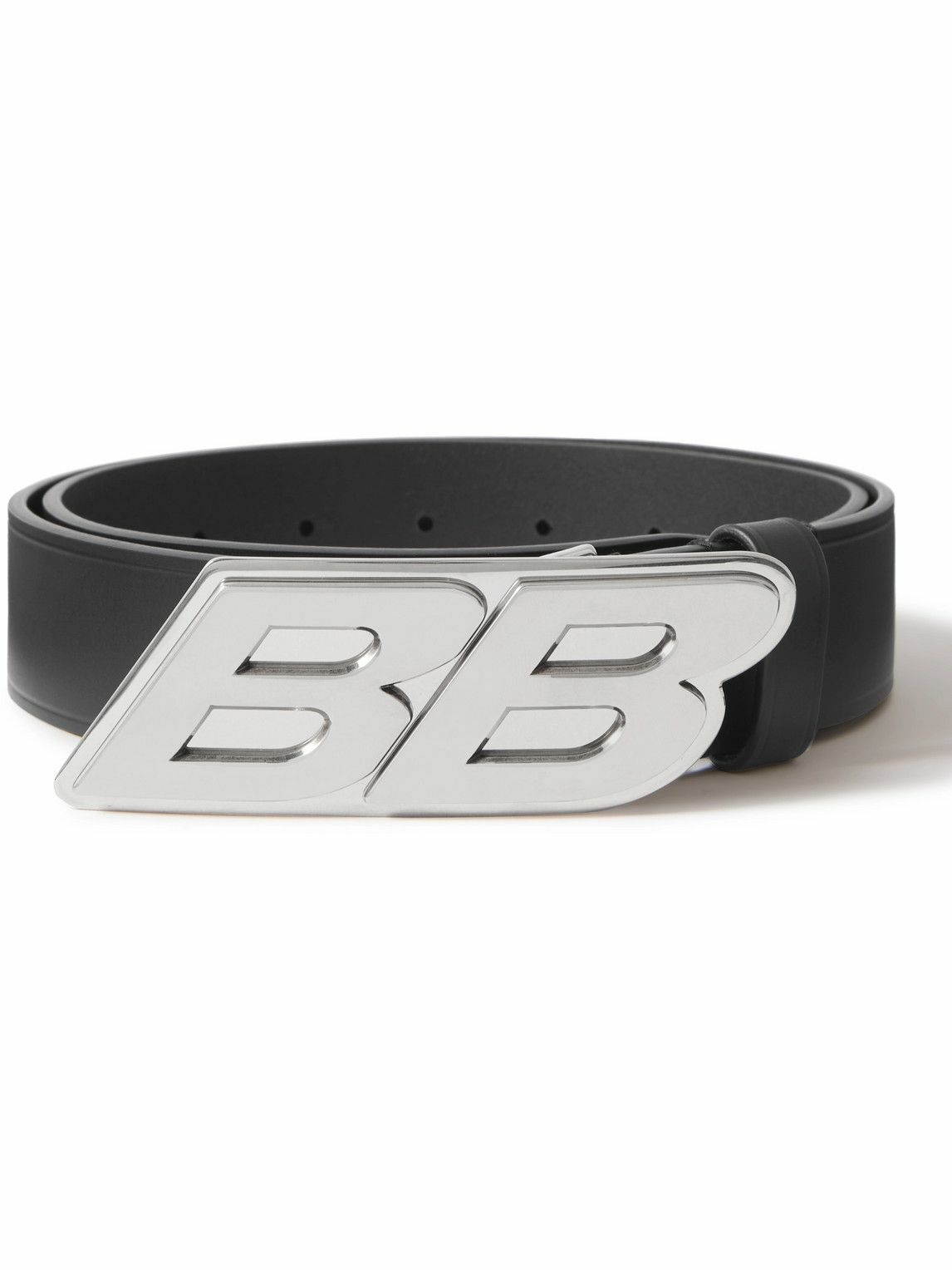 Balenciaga - 3.5cm Logo-Embellished Leather Belt - Black Balenciaga