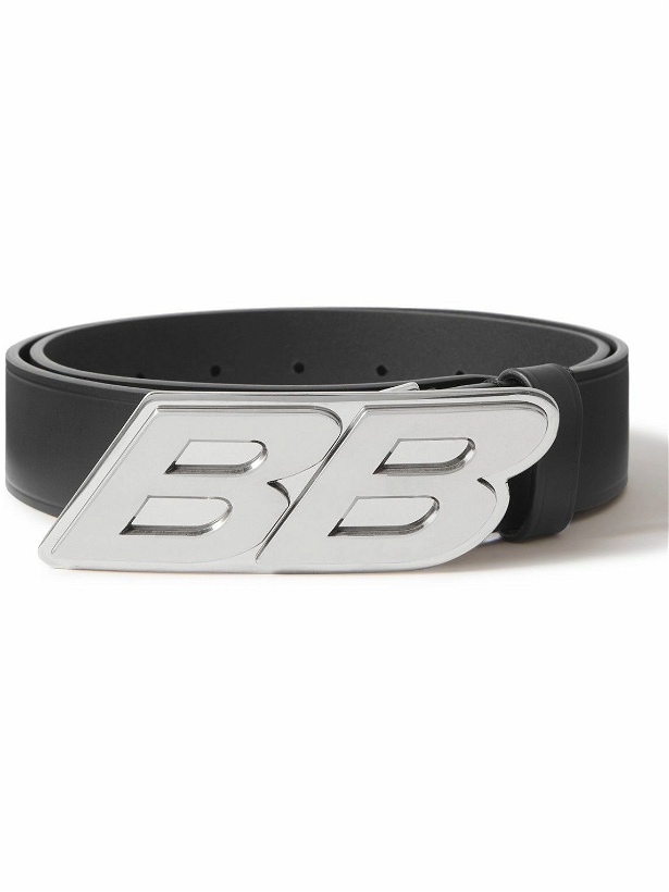 Photo: Balenciaga - 3.5cm Logo-Embellished Leather Belt - Black