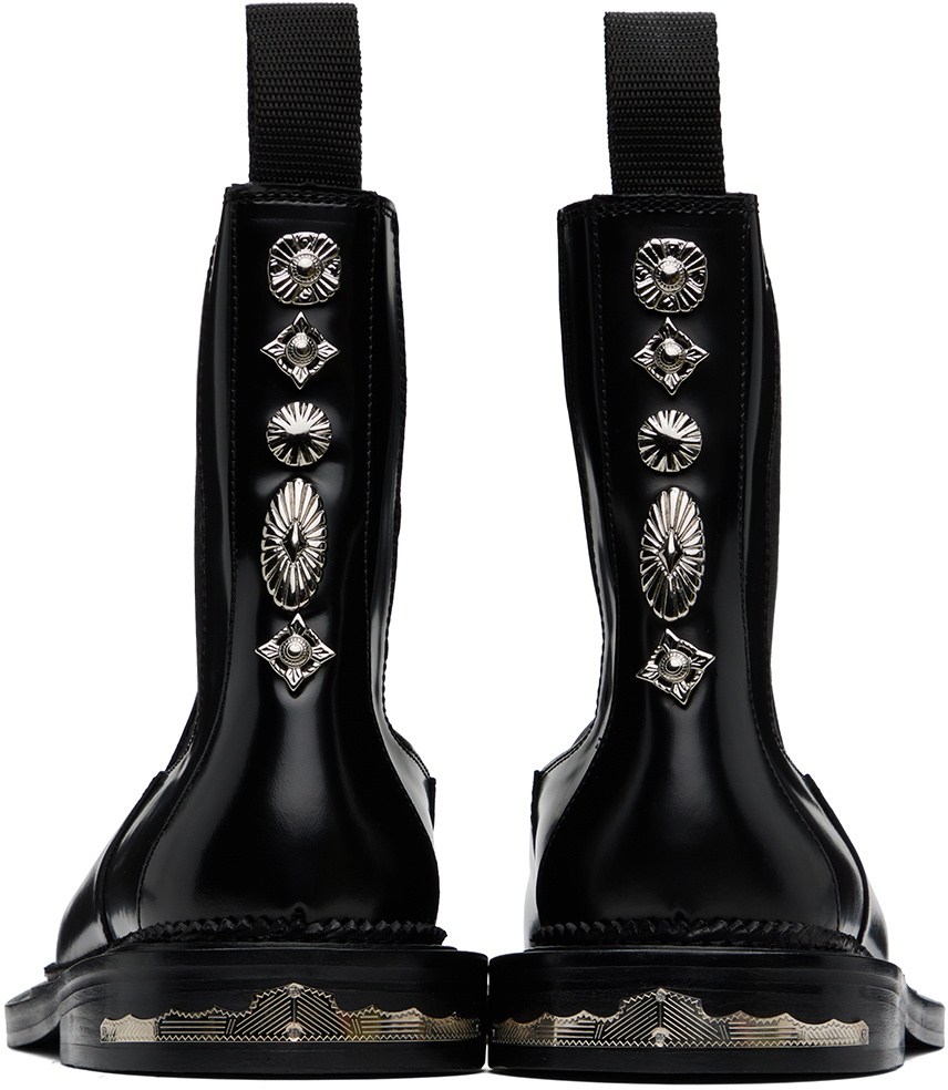 Toga Virilis Black Side Gore Chelsea Boots