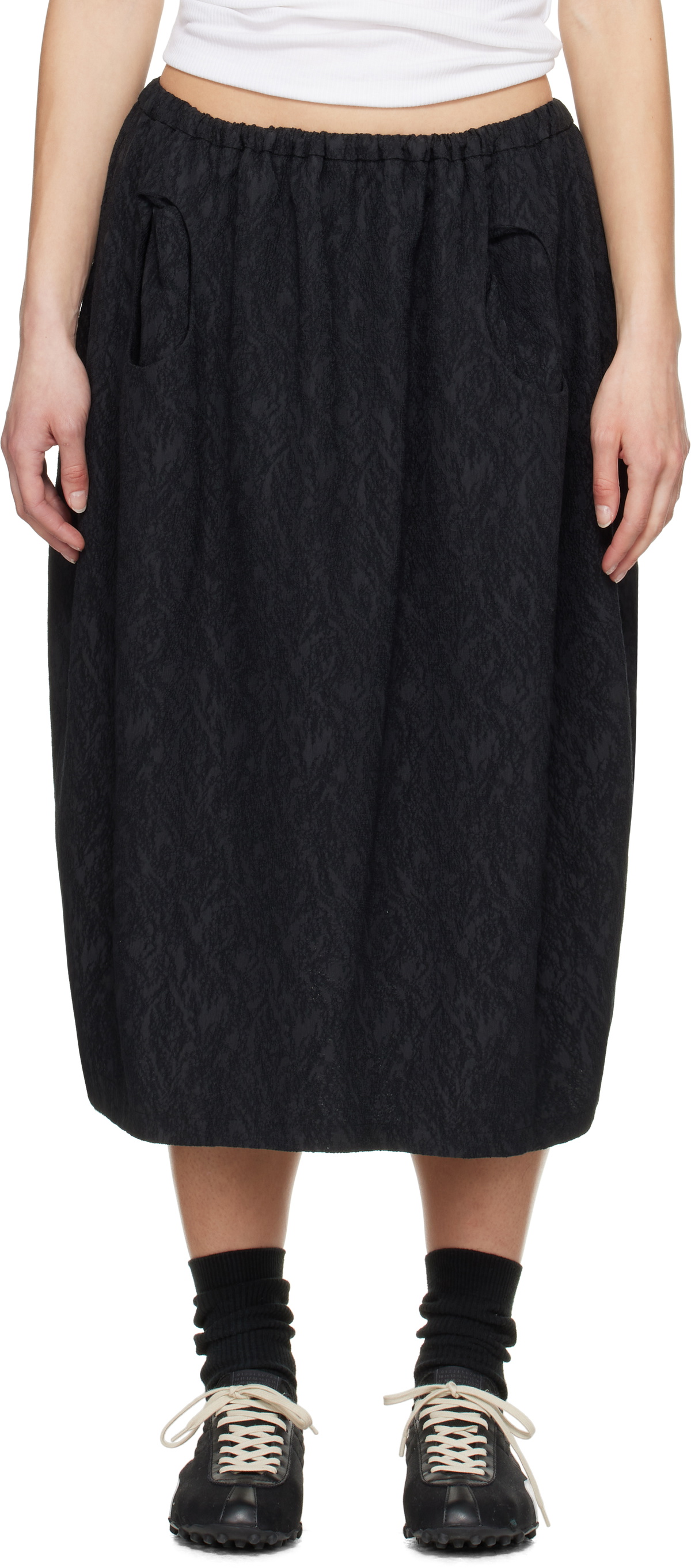 ADER error Black Product. 74 Midi Skirt