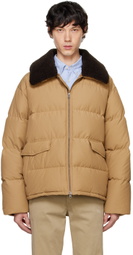 Dunst Brown Faux-Shearling Collar Down Jacket