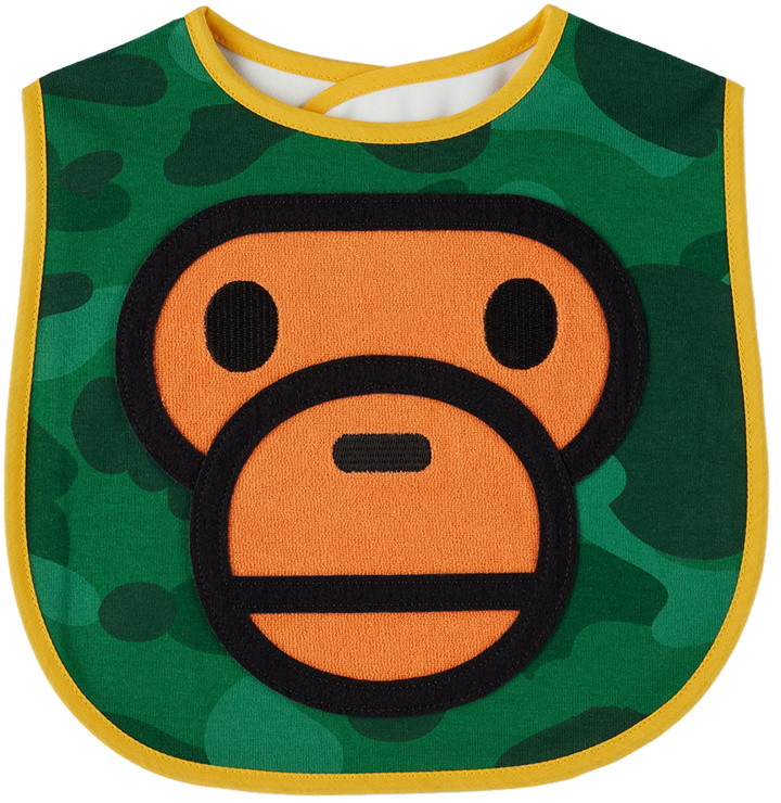 Photo: BAPE Baby Green Baby Milo Camo Bib