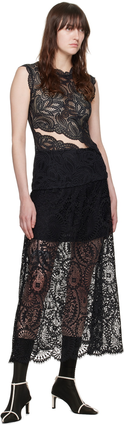 Beaufille SSENSE Exclusive Black Dion Midi Skirt