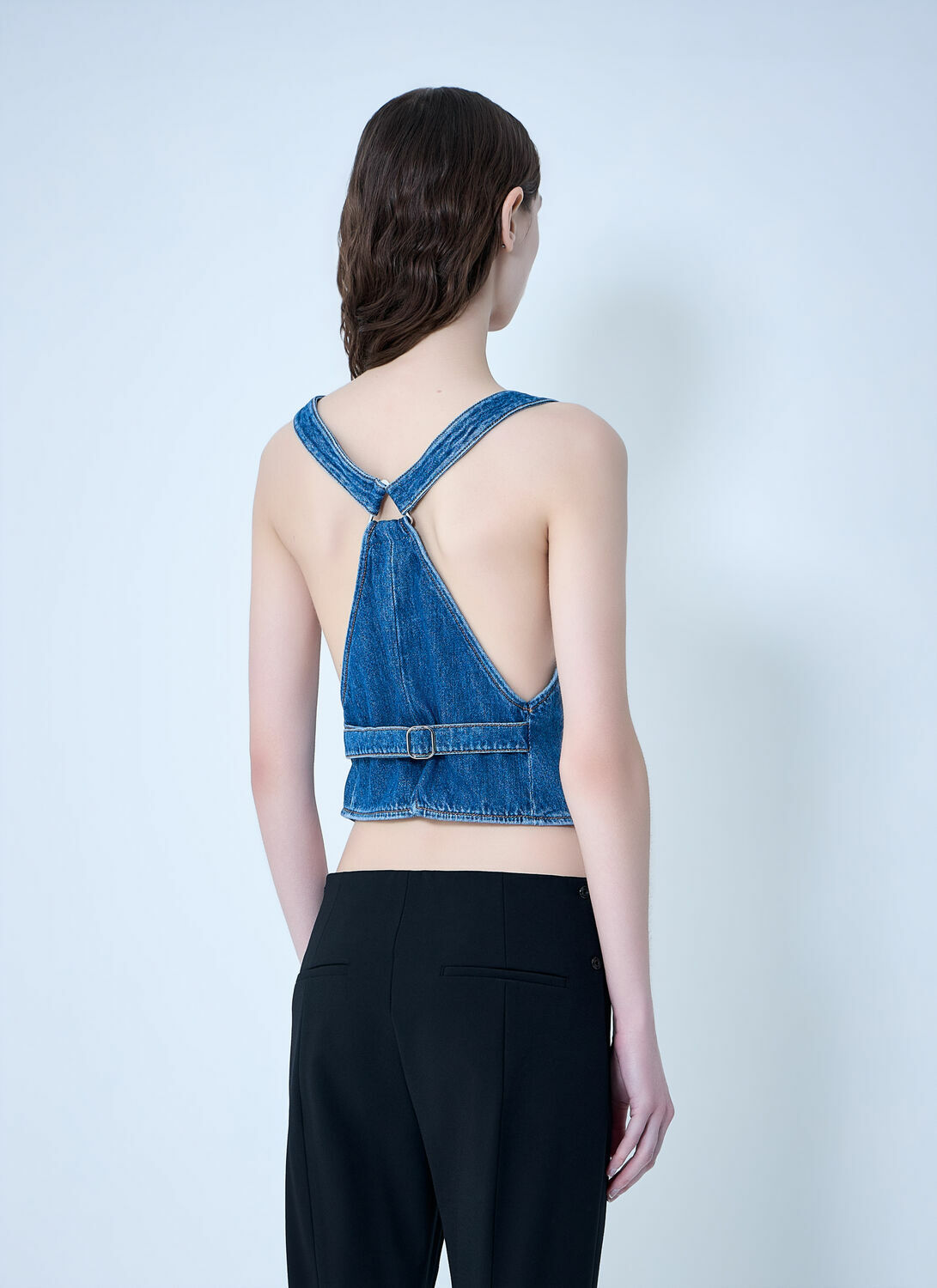 Sportmax Buttoned Denim Vest