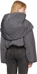 Y/Project Gray Snap Off Puffer Jacket