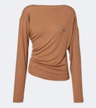 Vivienne Westwood Draped ribbed-knit top