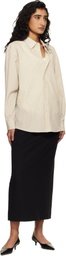 Dunst Off-White 2-Way Oversized Striped Shirt