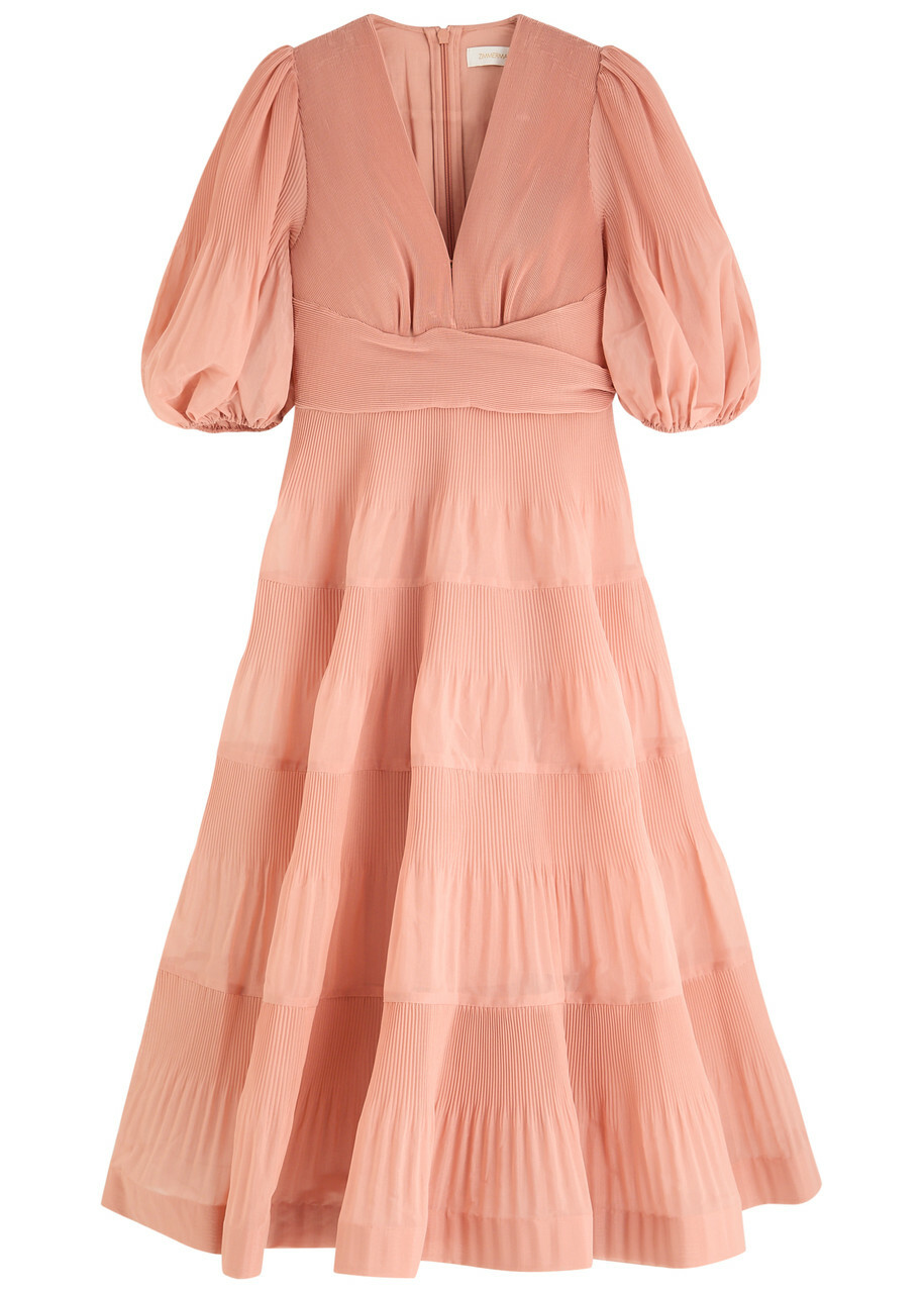 chinese dress ladies Zimmermann Silk Wrap Mini Dress - Pink