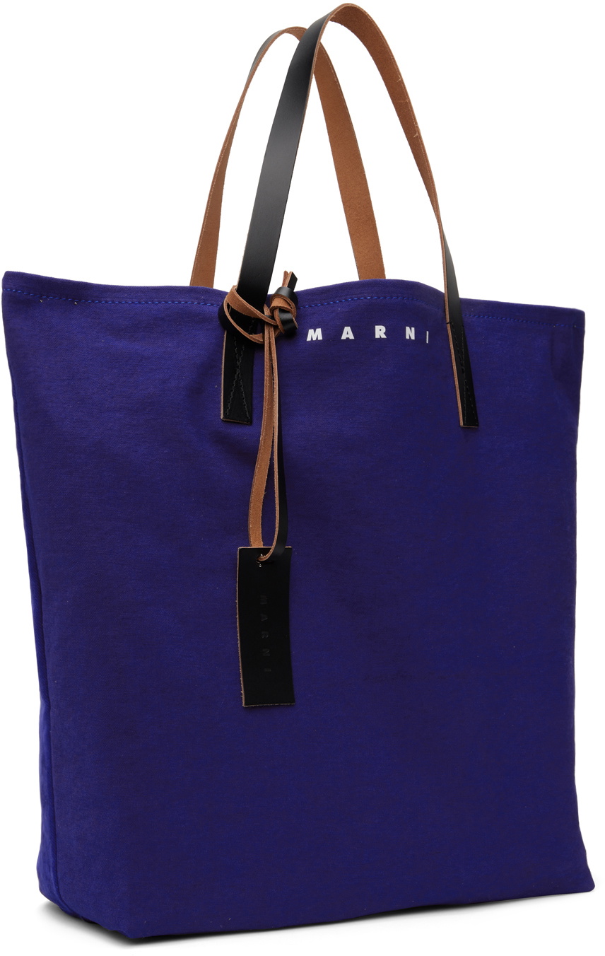 Marni Blue Logo Tote Marni