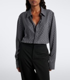 Gucci GG printed silk twill shirt