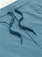 Paul Smith - Wide-Leg Webbing-Trimmed Cotton-Jersey Drawstring Shorts - Blue