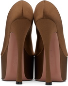 Amina Muaddi Brown Anok Plateau Heeled Sandals