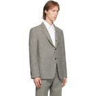 Thom Browne Black and White Tweed Gun Club Hunting Sack Blazer