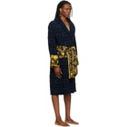 Versace Navy 'I Heart Baroque' Bathrobe