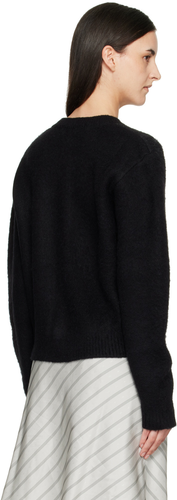 TONYWACK Black Brushed Argyle Cardigan