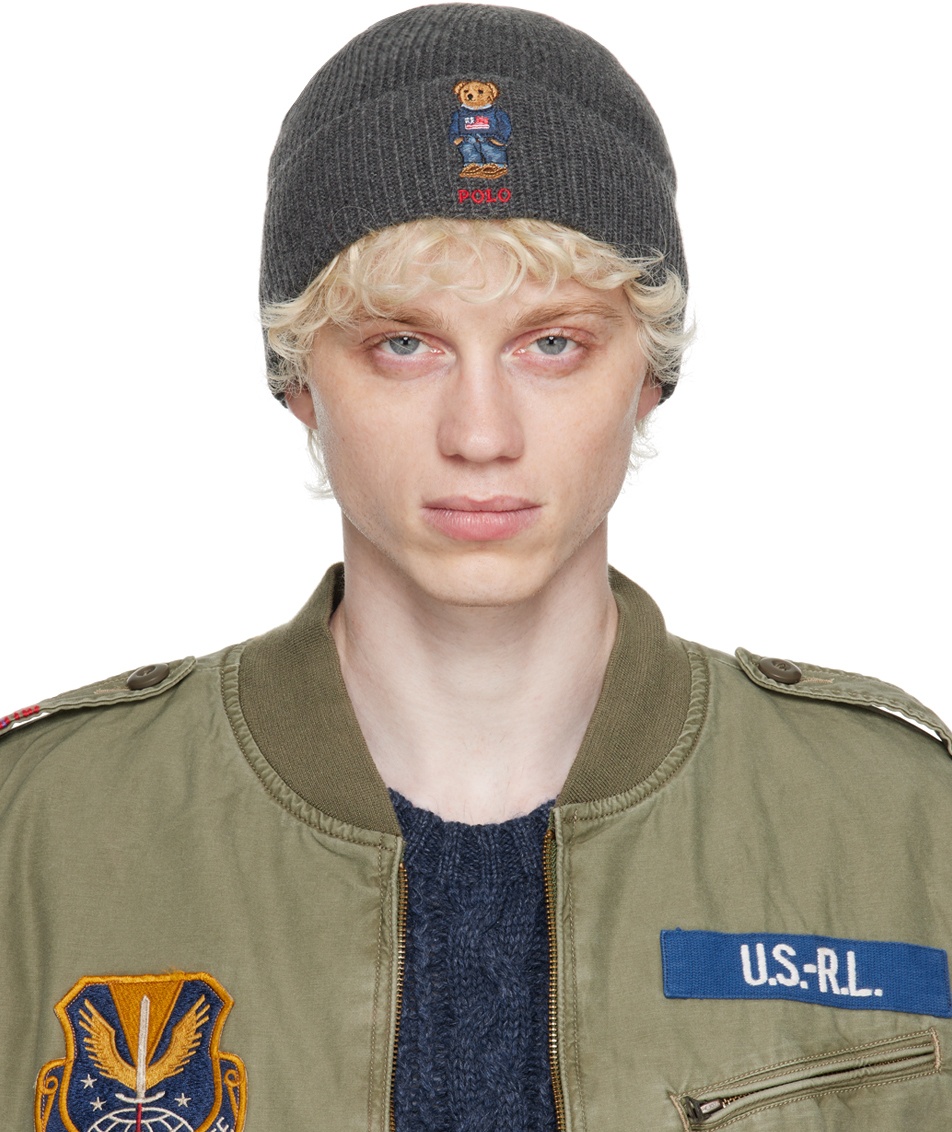 Photo: Polo Ralph Lauren Gray Embroidered Beanie