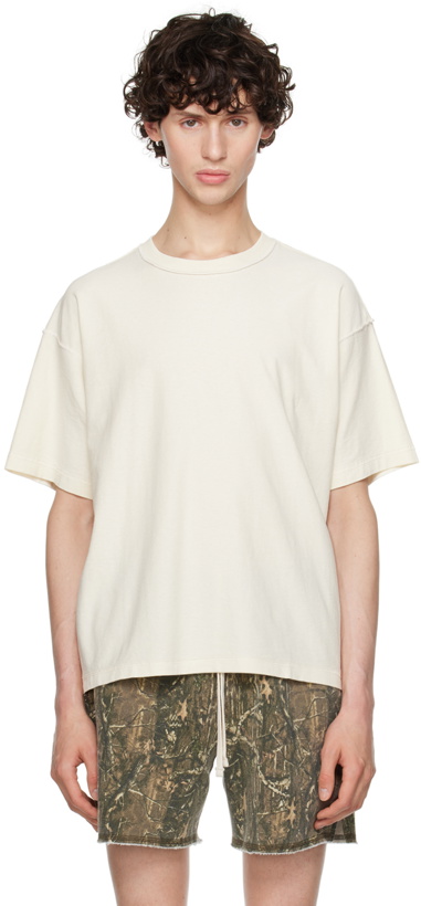 Photo: John Elliott Off-White Reversed Cropped T-Shirt