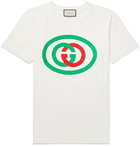 Gucci - Oversized Logo-Print Cotton-Jersey T-Shirt - Ivory