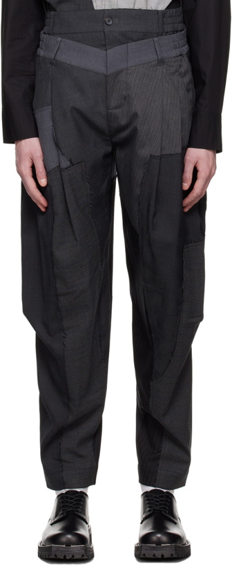 Photo: Feng Chen Wang Gray Paneled Trousers