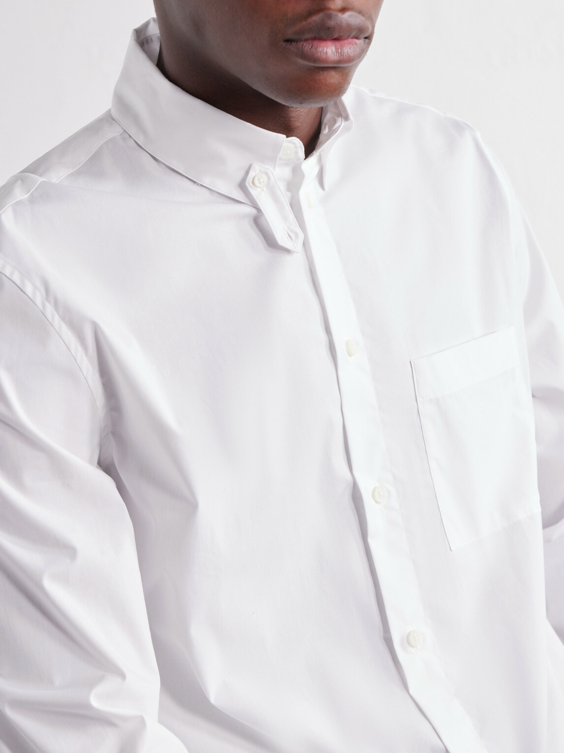 Jacquemus - Tailleur Button-Down Collar Stretch-Cotton Poplin Shirt - White