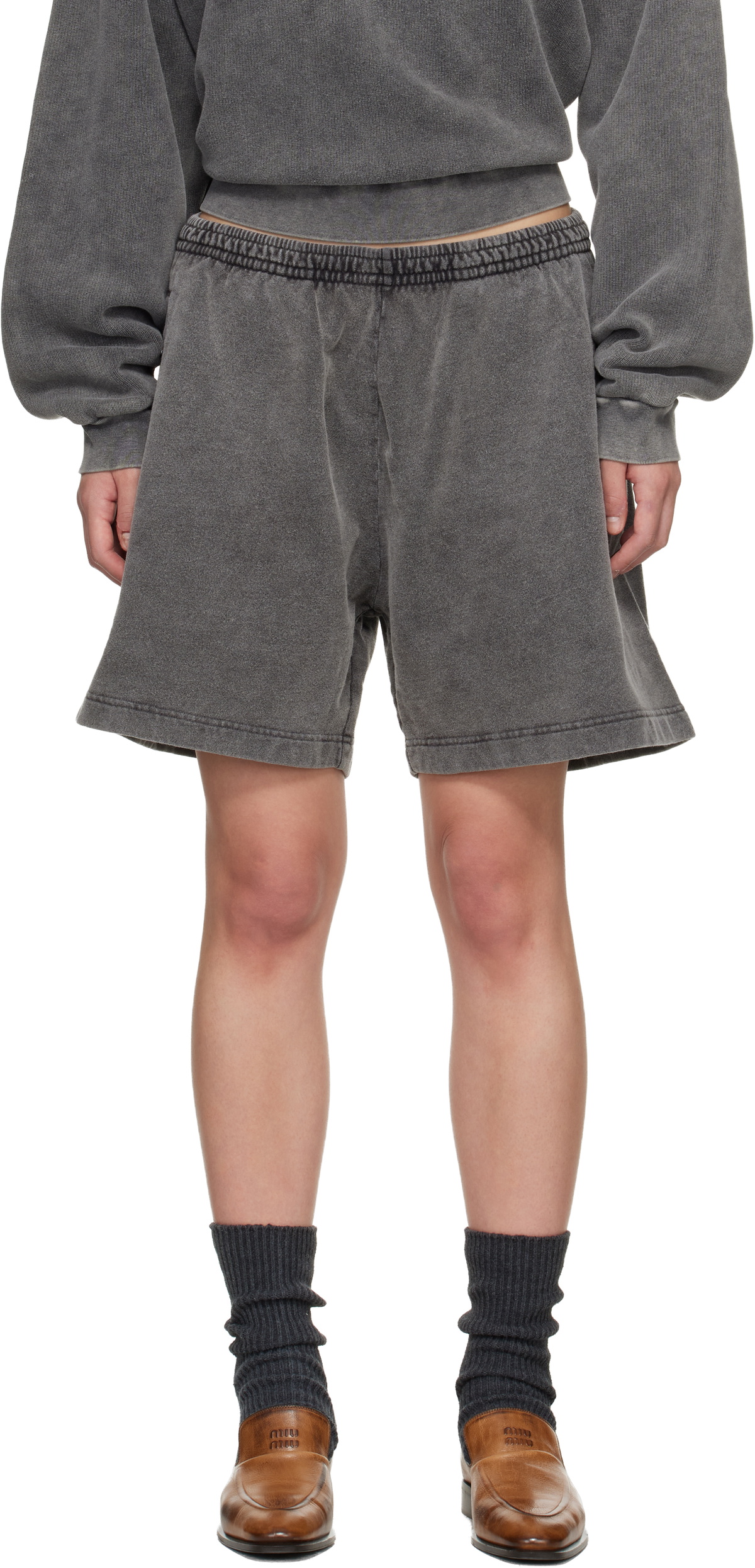 Acne Studios Gray Cotton Shorts