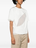 Peter Do White Layered Silk T-Shirt