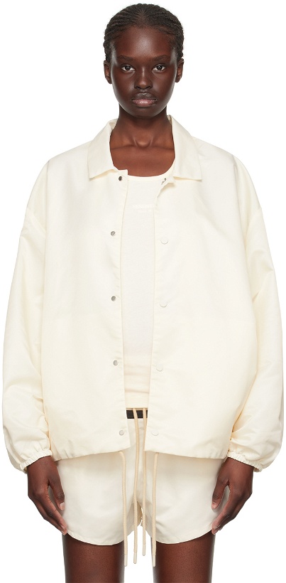 Photo: Fear of God ESSENTIALS Off-White Drawstring Jacket