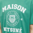 Maison Kitsuné Men's Varsity Comfort T-Shirt in Tropical Green