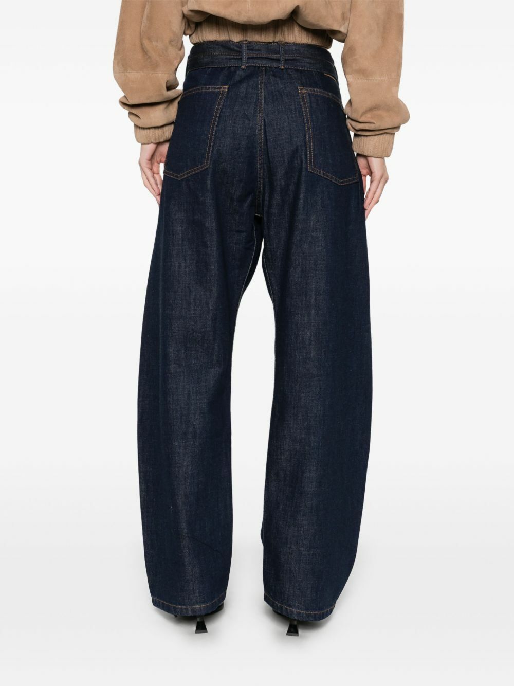 デニム・ジーパン MAGDA BUTRYM Woman Jeans Navy 105722 NAVY Low waist straight leg denim in navy