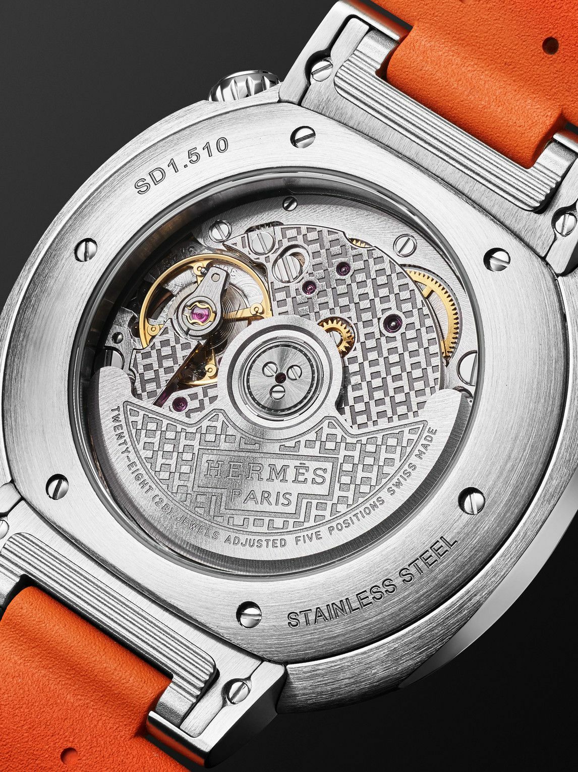 Hermès Timepieces - Cut Automatic 36mm Stainless Steel and Rubber Watch, Ref. No. 403195WW00
