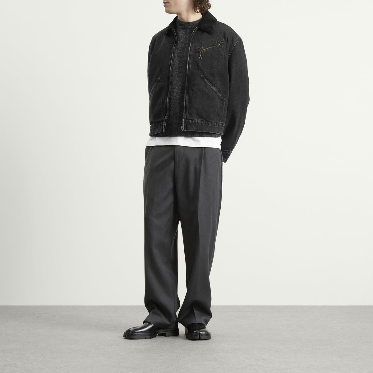 Maison Margiela Men's Washed Denim Jacket in Washed Black