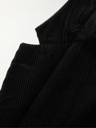 Mr P. - Double-Breasted Cotton and Cashmere-Blend Corduroy Blazer - Black