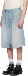 R13 Blue Jesse Carpenter Denim Shorts