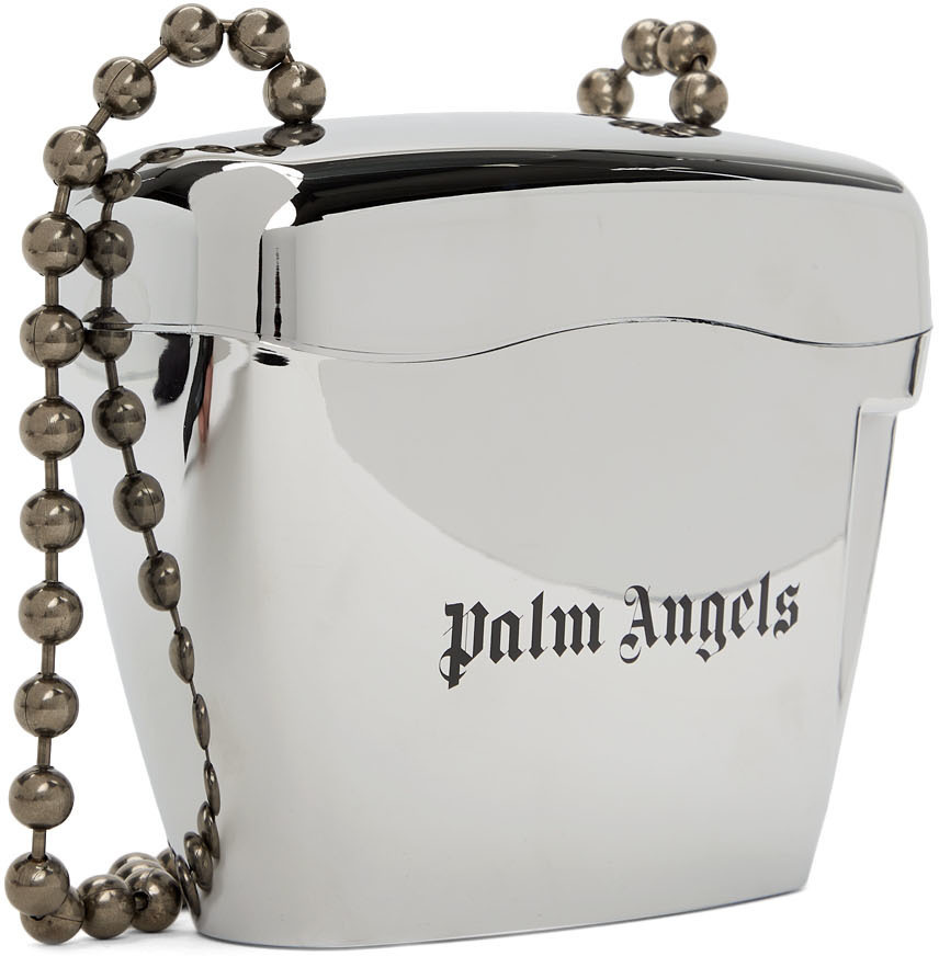 Palm Angels Silver Mini Padlock Bag Palm Angels